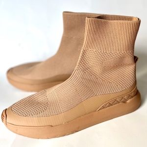 Zara Tan Ankle Boot Sneaker Sock
